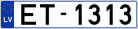 Auto numura zīme ET1313
