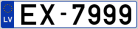 Auto numura zīme EX7999