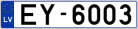 Auto numura zīme EY6003