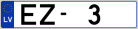 Auto numura zīme EZ3