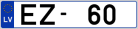 Auto numura zīme EZ60