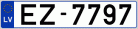 Auto numura zīme EZ7797