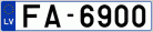 Auto numura zīme FA6900