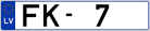 Auto numura zīme FK7
