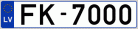 Auto numura zīme FK7000