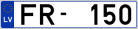 Auto numura zīme FR150 Auto numura zīme FR150