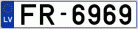Auto numura zīme FR6969