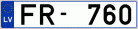 Auto numura zīme FR760