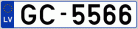 Auto numura zīme GC5566