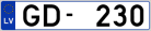 Auto numura zīme GD230