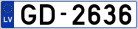 Auto numura zīme GD2636 Auto numura zīme GD2636