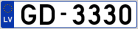 Auto numura zīme GD3330
