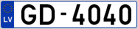 Auto numura zīme GD4040 Auto numura zīme GD4040