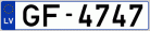 Auto numura zīme GF4747