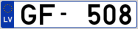 Auto numura zīme GF508