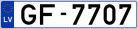 Auto numura zīme GF7707