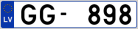 Auto numura zīme GG898