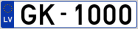 Auto numura zīme GK1000