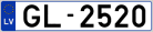 Auto numura zīme GL2520