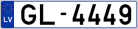 Auto numura zīme GL4449 Auto numura zīme GL4449