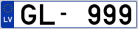 Auto numura zīme GL999
