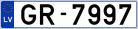 Auto numura zīme GR7997