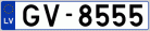 Auto numura zīme GV8555