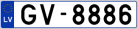 Auto numura zīme GV8886
