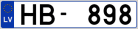 Auto numura zīme HB898
