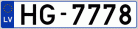 Auto numura zīme HG7778