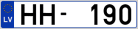 Auto numura zīme HH190