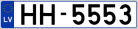Auto numura zīme HH5553