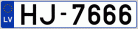 Auto numura zīme HJ7666