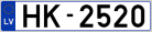 Auto numura zīme HK2520