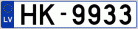 Auto numura zīme HK9933