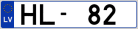 Auto numura zīme HL82