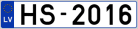 Auto numura zīme HS2016