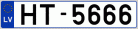 Auto numura zīme HT5666
