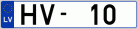 Auto numura zīme HV10 Auto numura zīme HV10