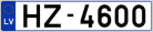 Auto numura zīme HZ4600