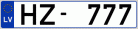 Auto numura zīme HZ777