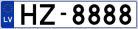 Auto numura zīme HZ8888