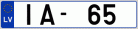 Auto numura zīme IA65