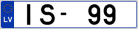 Auto numura zīme IS99