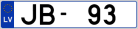 Auto numura zīme JB93
