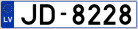 Auto numura zīme JD8228