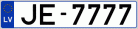 Auto numura zīme JE7777
