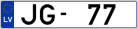 Auto numura zīme JG77