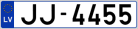 Auto numura zīme JJ4455 Auto numura zīme JJ4455