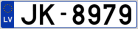 Auto numura zīme JK8979